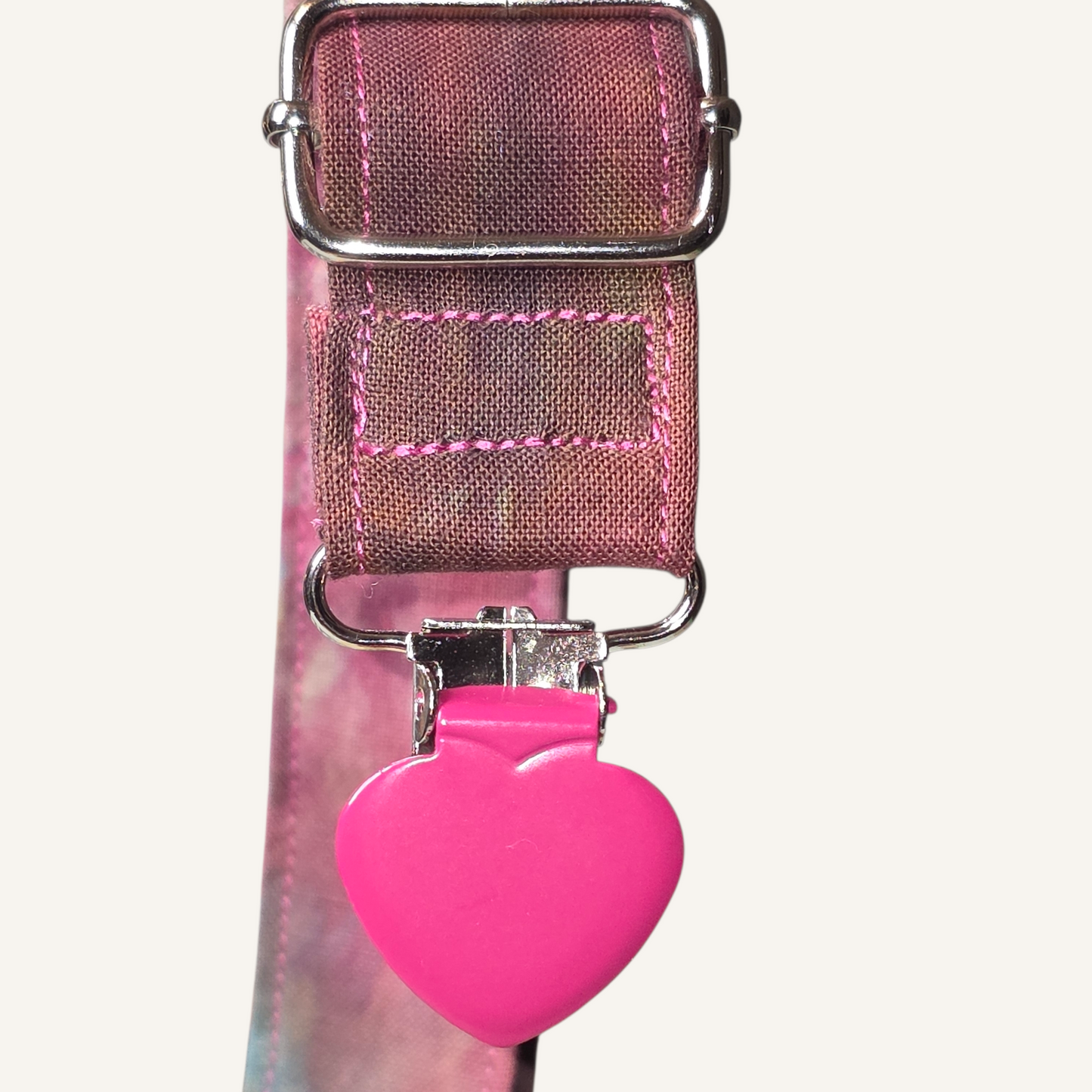 Warrior Princess Strap with Pink Heart Clasps– Hand Printed Limited Drop (Sold Individually)
