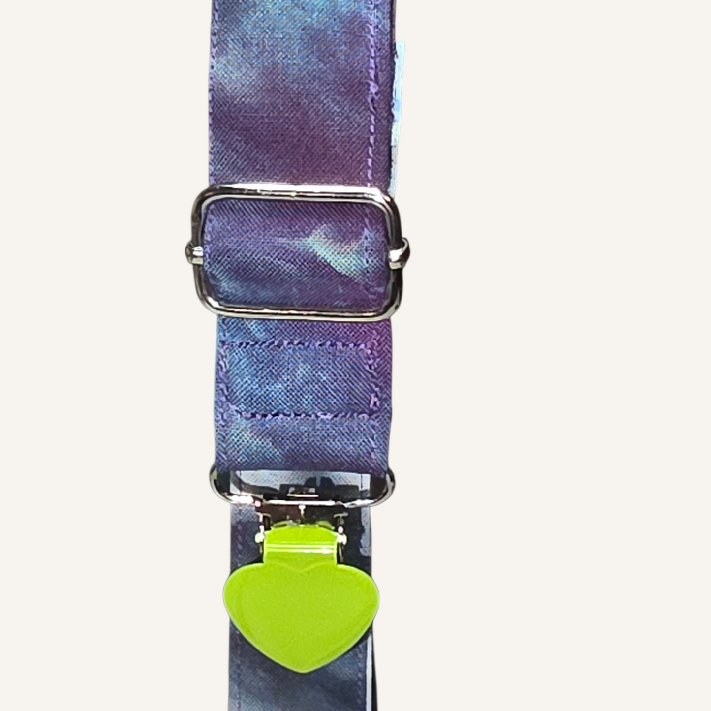 Galaxy Strap with Green Heart Clasps – Hand Printed Limited Drop (Sold Individually)