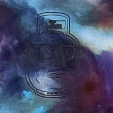 Tie-dye t-shirt on a hanger against a white background