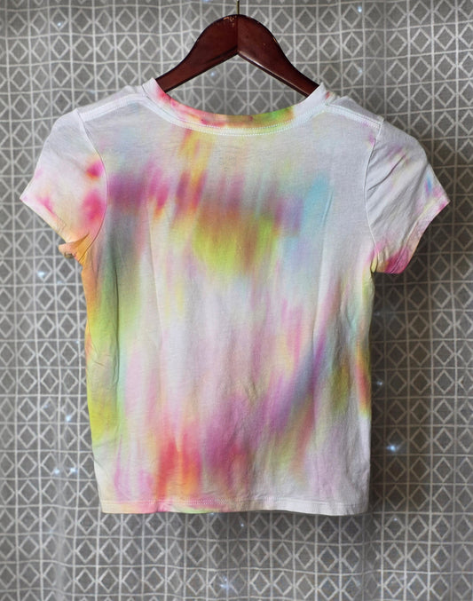 XS Third Eye Smiley Print Watercolor Tee