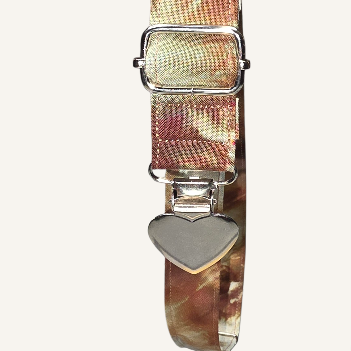 Rattlesnake Strap with Silver Heart Clasps – Hand Printed Limited Drop (Sold Individually)
