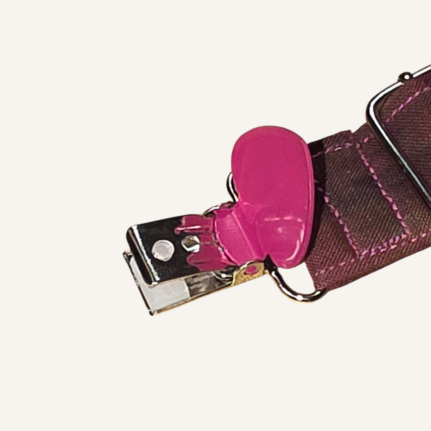 Warrior Princess Strap with Pink Heart Clasps– Hand Printed Limited Drop (Sold Individually)
