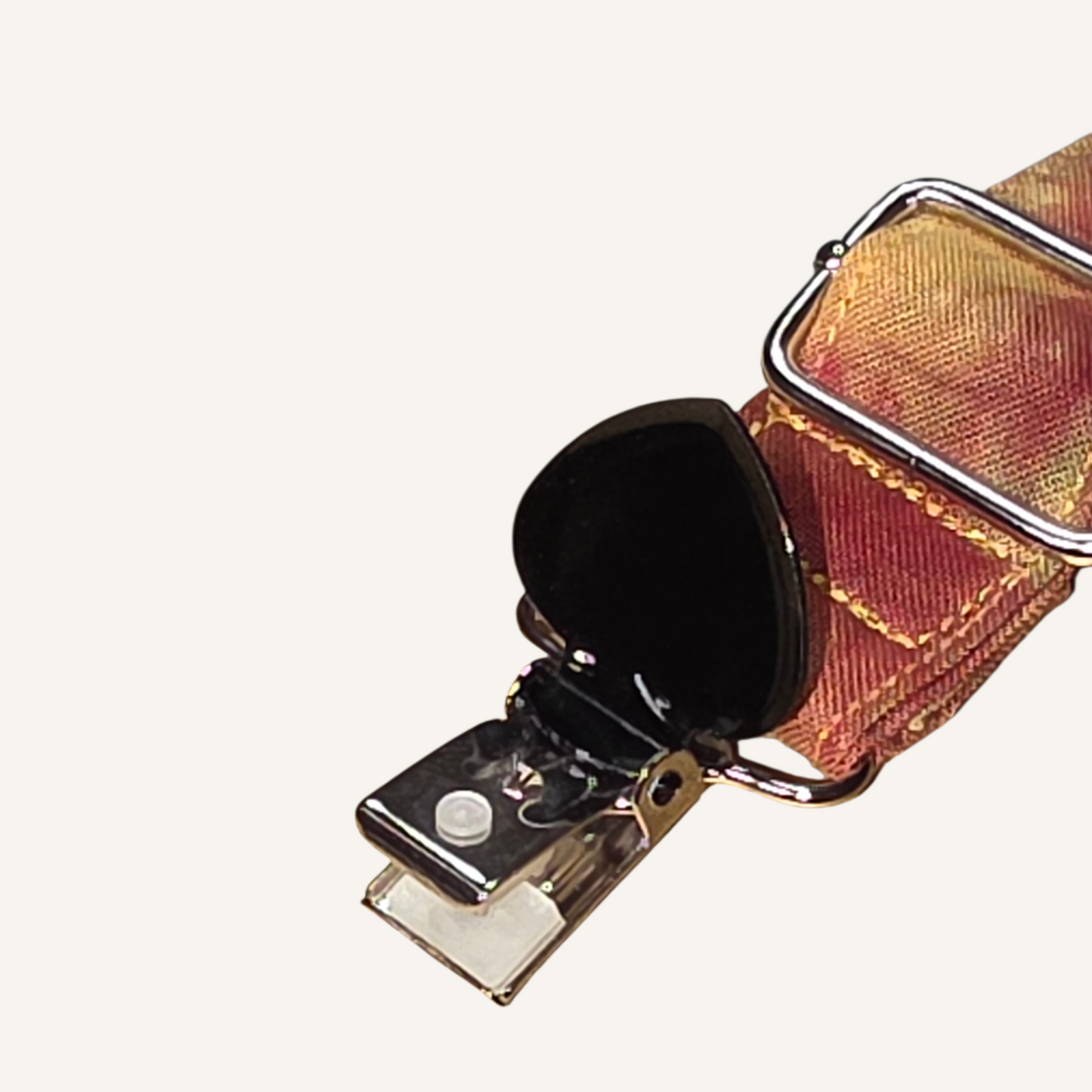 Phoenix Flame Strap with Black Heart Clasps – Hand Printed Limited Drop (Sold Individually)