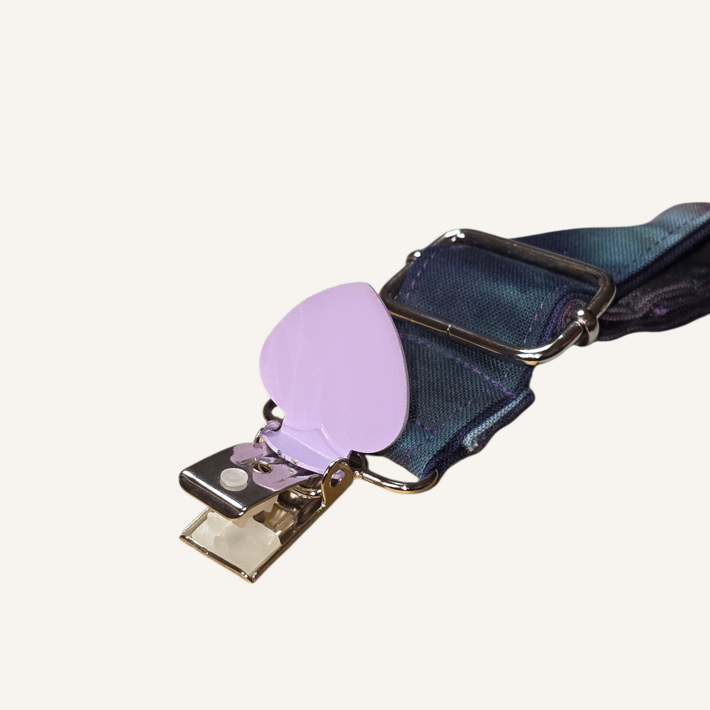 Snow Maiden V1 Strap with Lilac Heart Clasps – Hand Printed Limited Drop (Sold Individually)