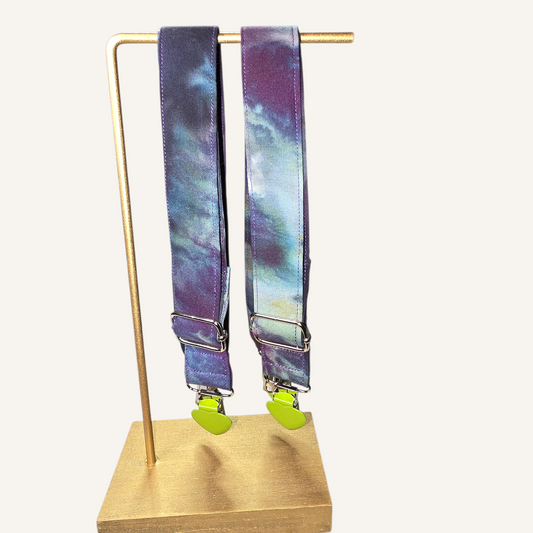 Galaxy Strap with Green Heart Clasps – Hand Printed Limited Drop (Sold Individually)