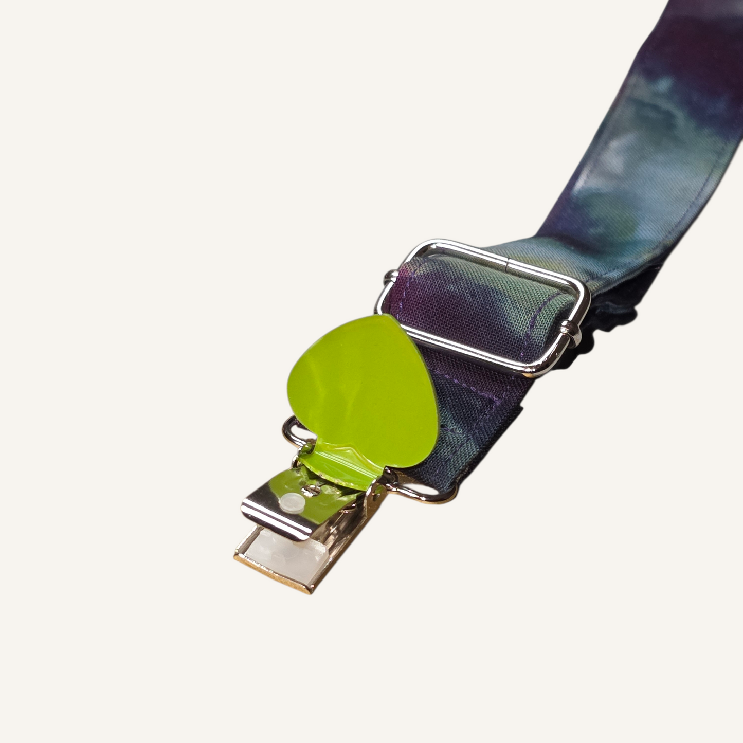Galaxy Strap with Green Heart Clasps – Hand Printed Limited Drop (Sold Individually)