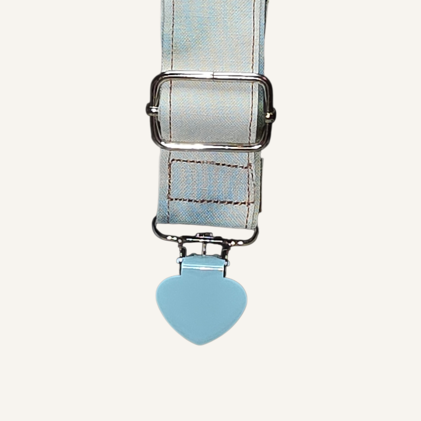 Wild Thing Strap with Baby Blue Heart Clasps – Hand Printed Limited Drop (Sold Individually)
