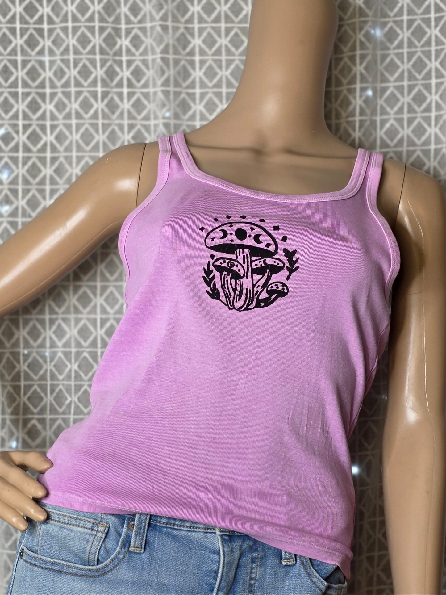 Youth S Moonshroom Print Pink Tank