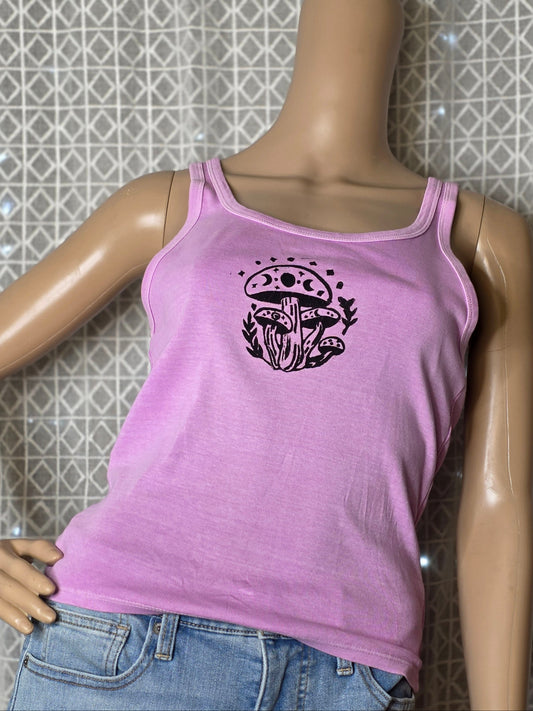 Youth S Moonshroom Print Pink Tank