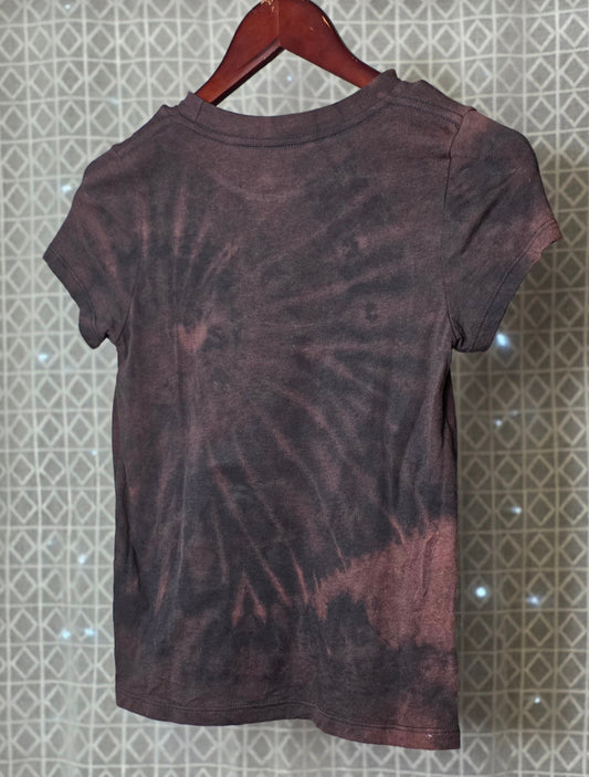 Small Tr"eye"ngle Print Bleach Dyed Tee