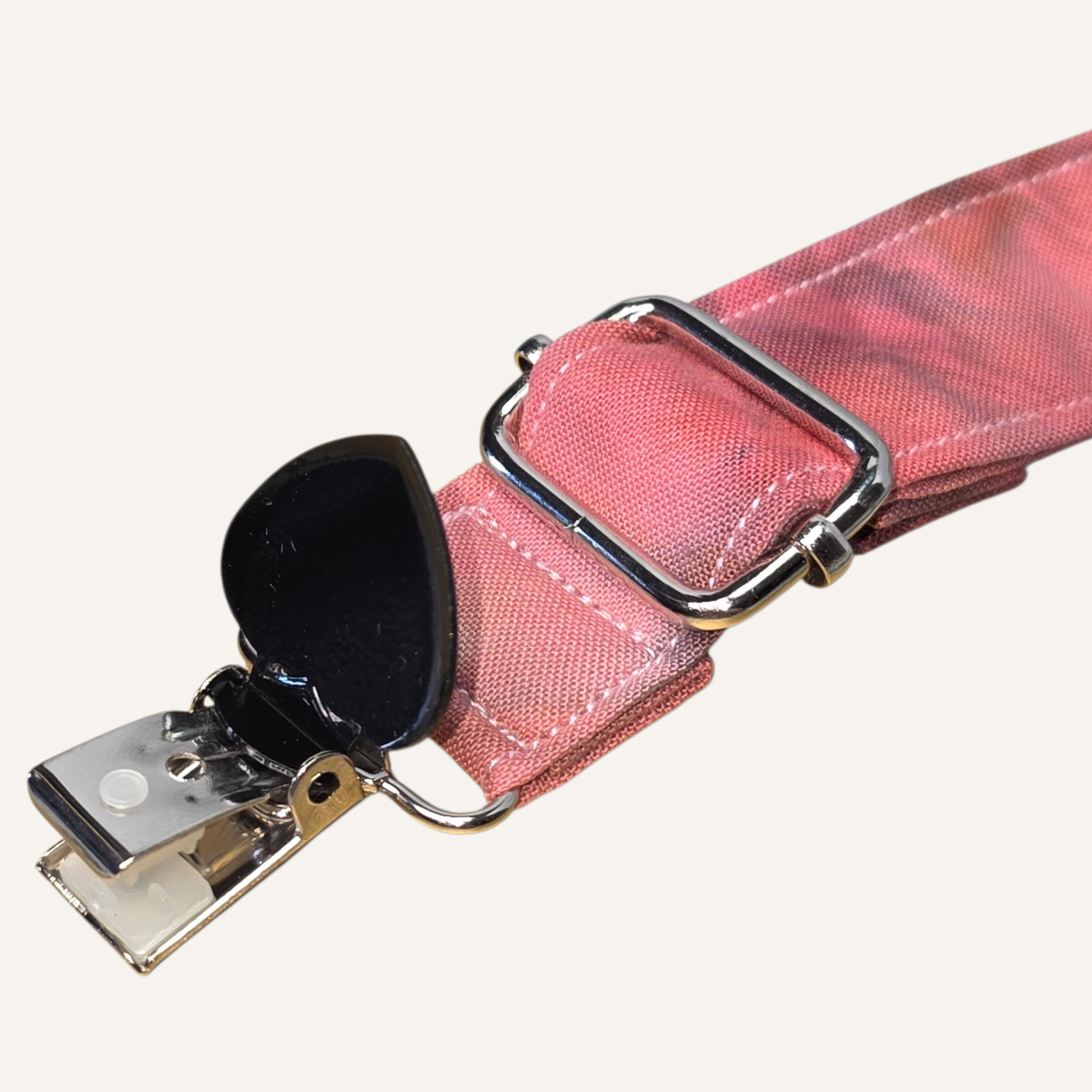 Blood Moon Strap with Black Heart Clasps – Hand Printed Limited Drop (Sold Individually)