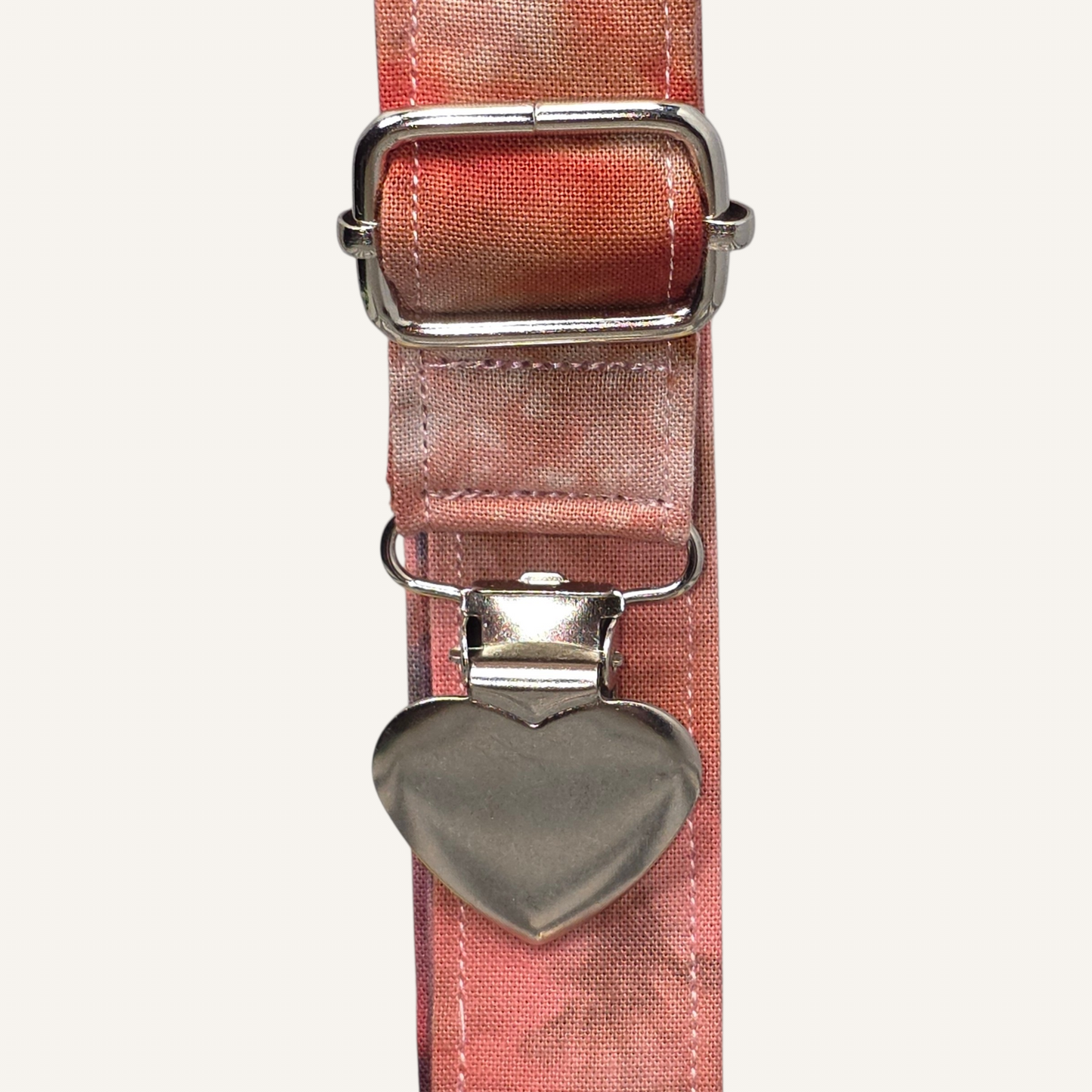 Blood Moon x Wild Thing Strap with Silver Heart Clasps – Hand Printed Limited Drop (Sold Individually)