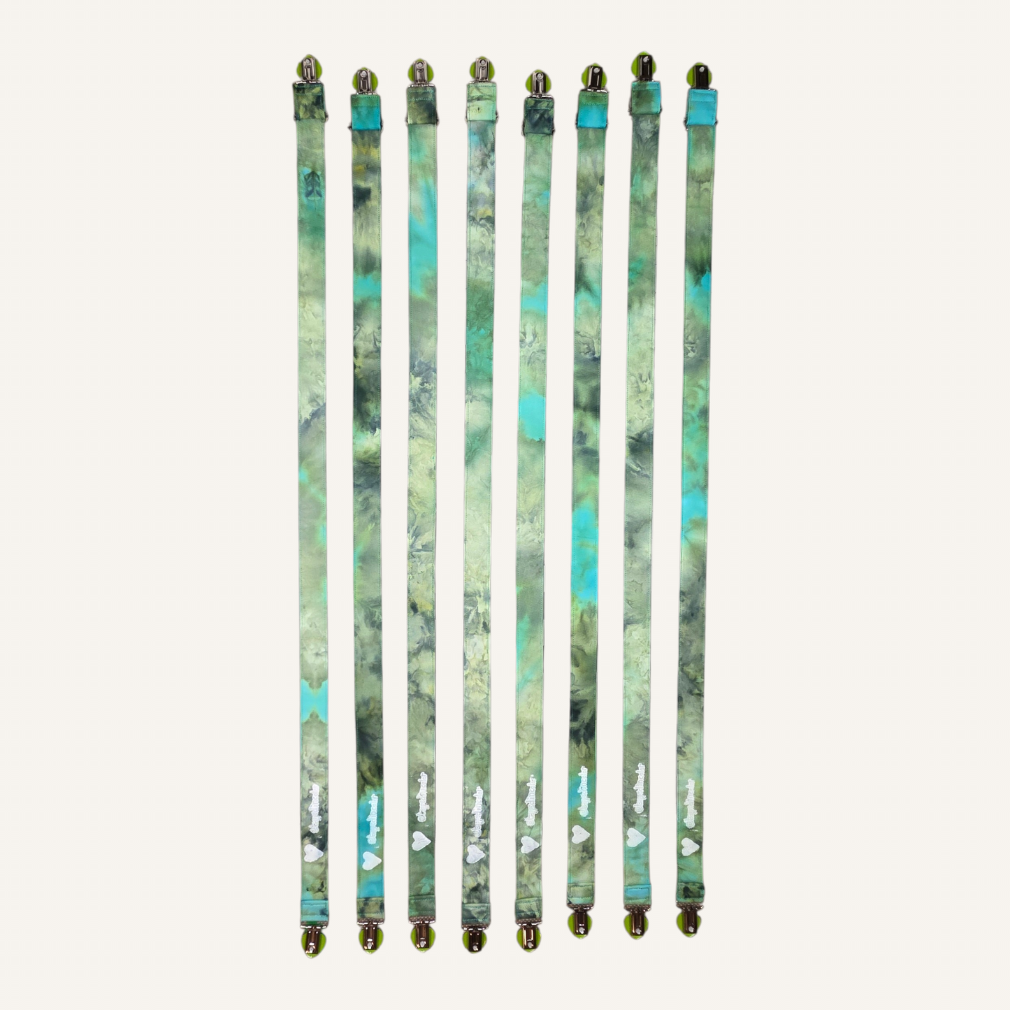 Dragon Heart V2 Strap with Green Heart Clasps – Hand Printed Limited Drop (Sold Individually)
