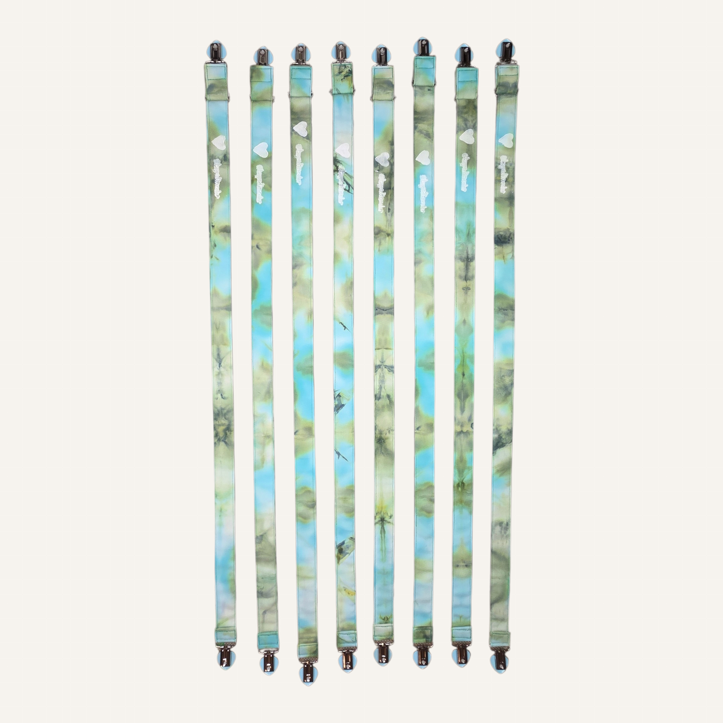 Dragon Heart V3 Strap with Aqua Heart Clasps – Hand Printed Limited Drop (Sold Individually)