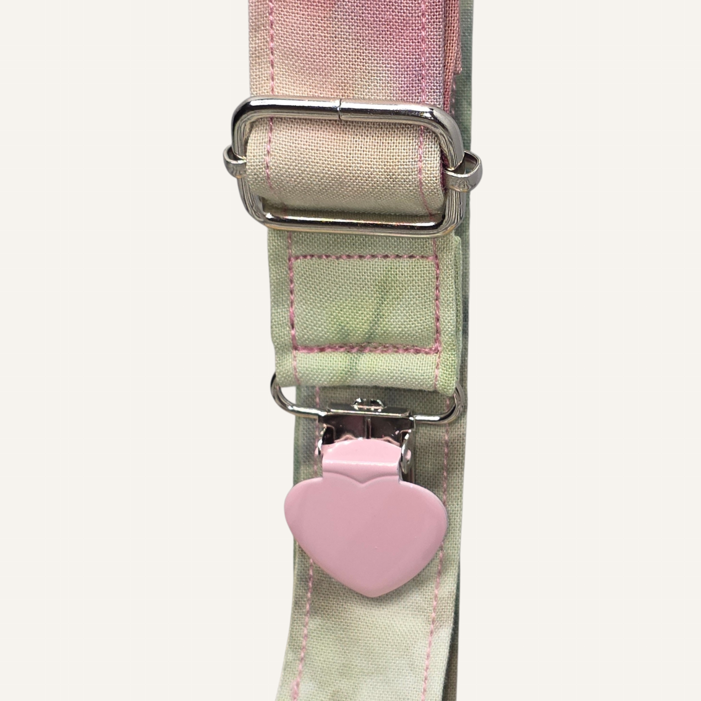Dragon x Warrior V2 Strap with Light Pink Heart Clasps – Hand Printed Limited Drop (Sold Individually)