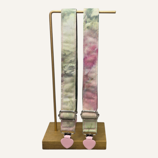 Dragon x Warrior V2 Strap with Light Pink Heart Clasps – Hand Printed Limited Drop (Sold Individually)