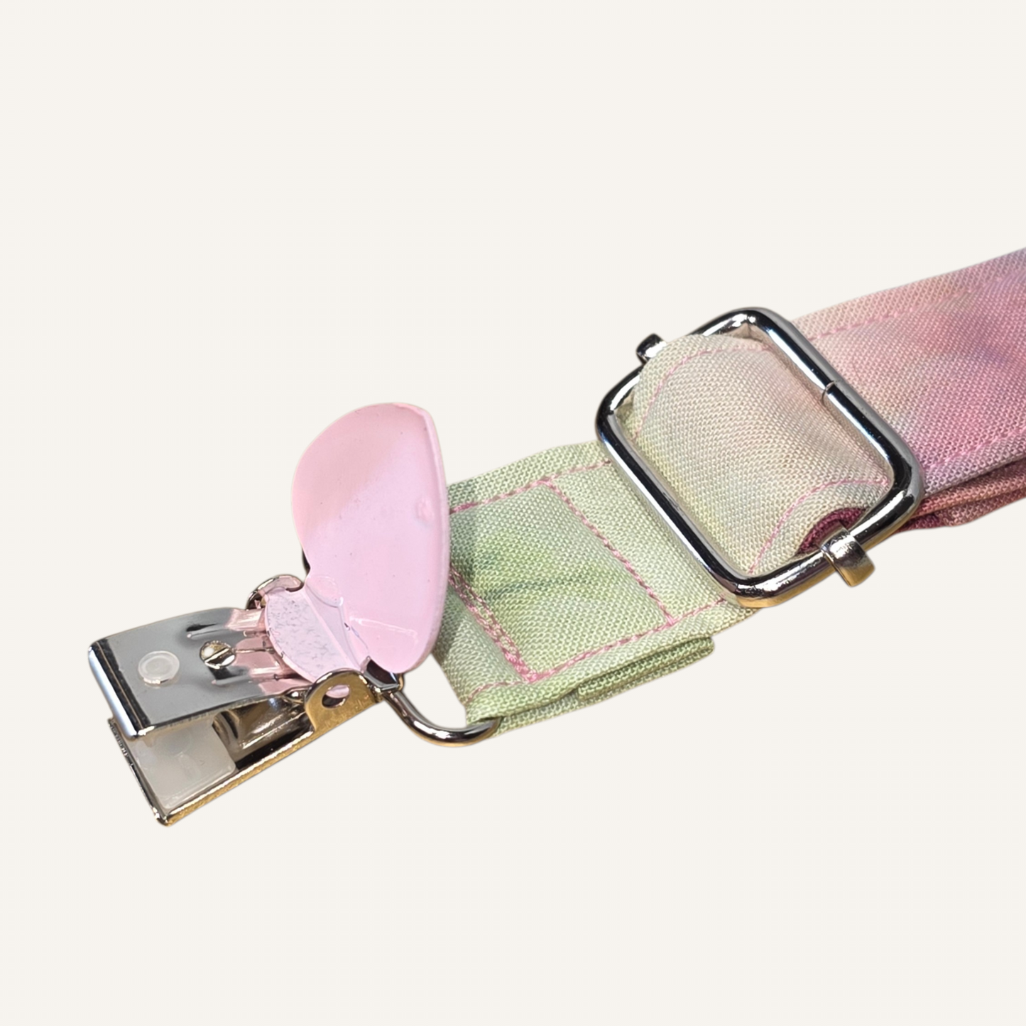 Dragon x Warrior V2 Strap with Light Pink Heart Clasps – Hand Printed Limited Drop (Sold Individually)
