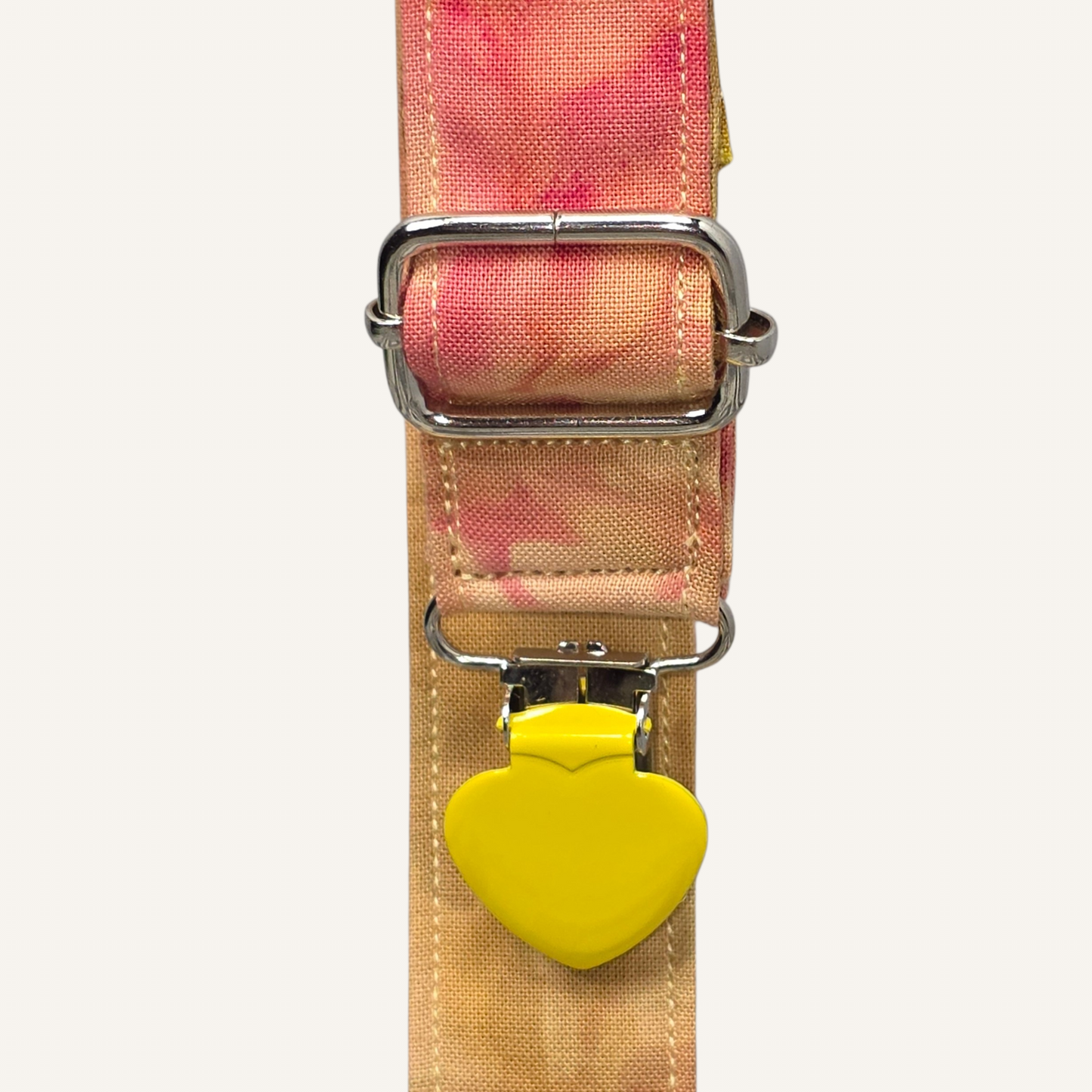 Phoenix Flame V2 Strap with Yellow Heart Clasps – Hand Printed Limited Drop (Sold Individually)