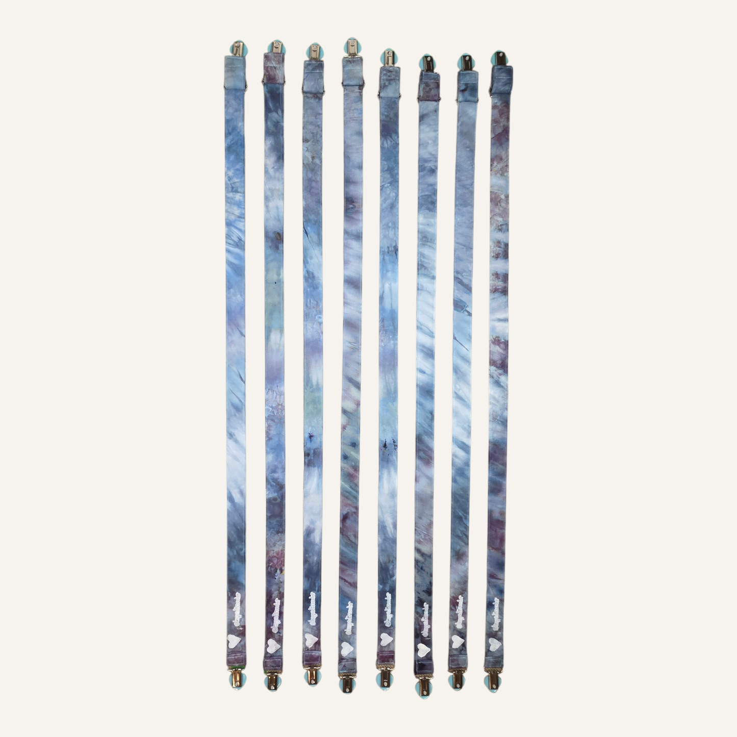 Snow Maiden Strap with Blue Heart Clasps – Hand Printed Limited Drop (Sold Individually)