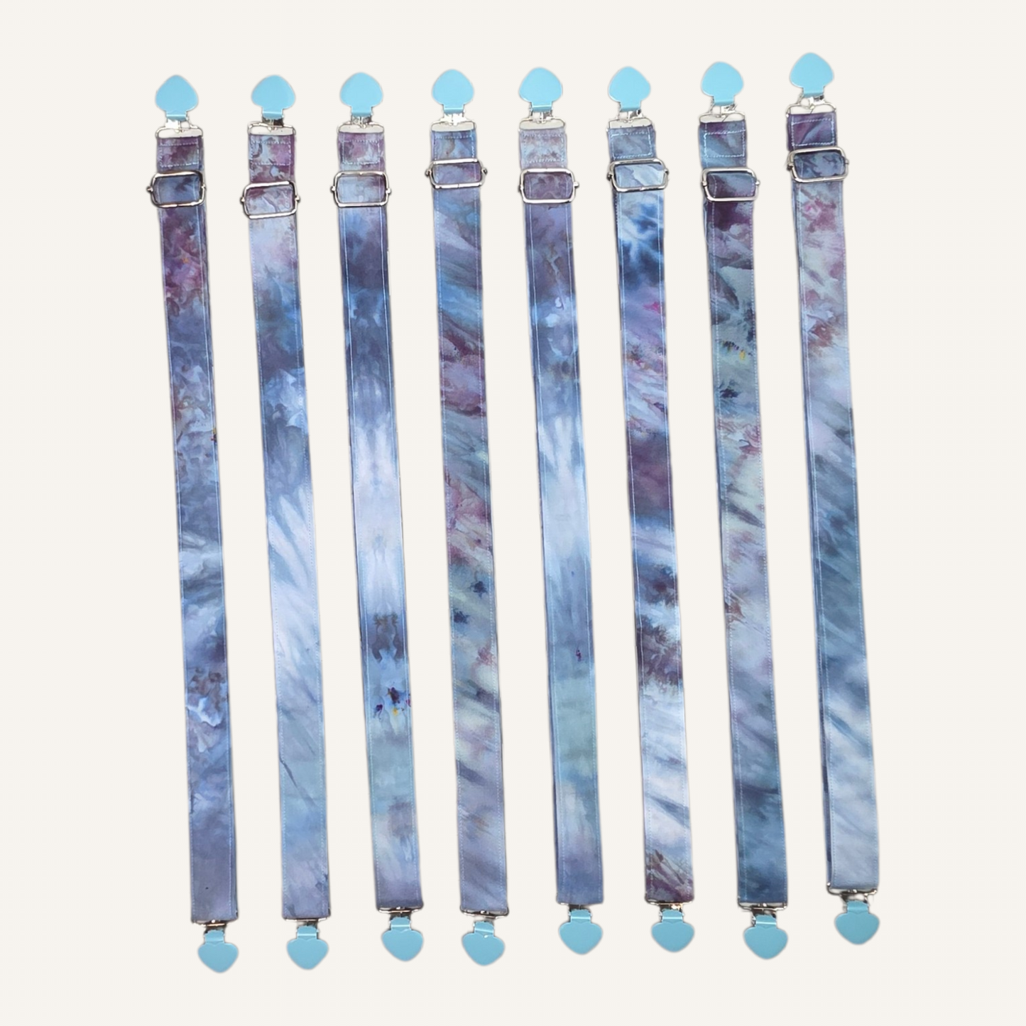 Snow Maiden Strap with Blue Heart Clasps – Hand Printed Limited Drop (Sold Individually)