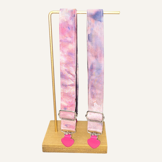 Warrior x Interstellar Strap with Hot Pink Heart Clasps – Hand Printed Limited Drop (Sold Individually)
