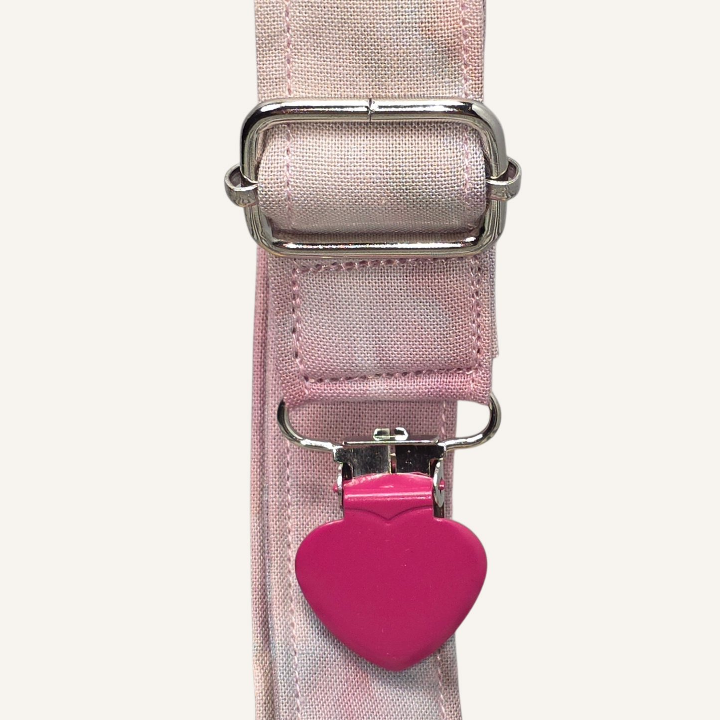 Warrior Princess V2 Strap with Hot Pink Heart Clasps – Hand Printed Limited Drop (Sold Individually)
