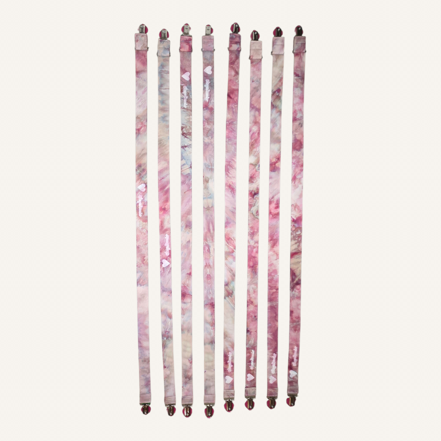 Warrior Princess V2 Strap with Hot Pink Heart Clasps – Hand Printed Limited Drop (Sold Individually)