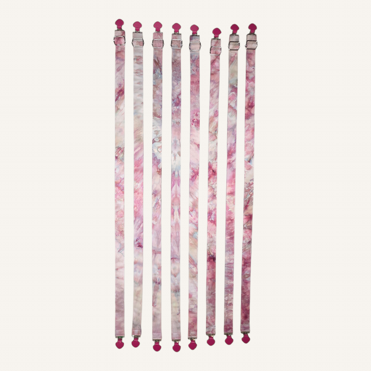 Warrior Princess V2 Strap with Hot Pink Heart Clasps – Hand Printed Limited Drop (Sold Individually)