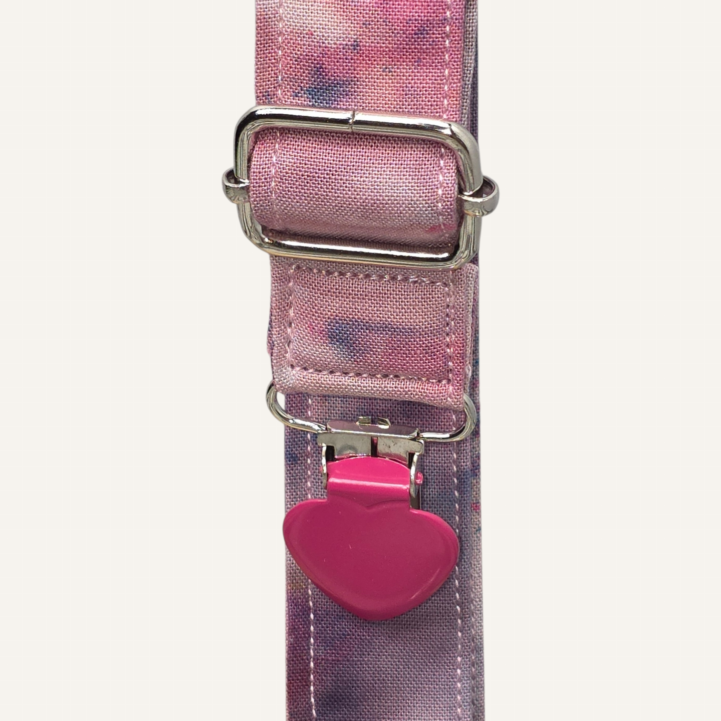Warrior x Interstellar Strap with Hot Pink Heart Clasps – Hand Printed Limited Drop (Sold Individually)