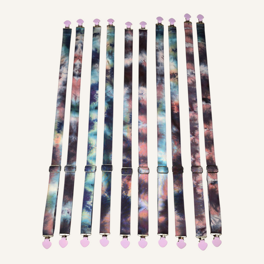Snow Maiden V1 Strap with Lilac Heart Clasps – Hand Printed Limited Drop (Sold Individually)