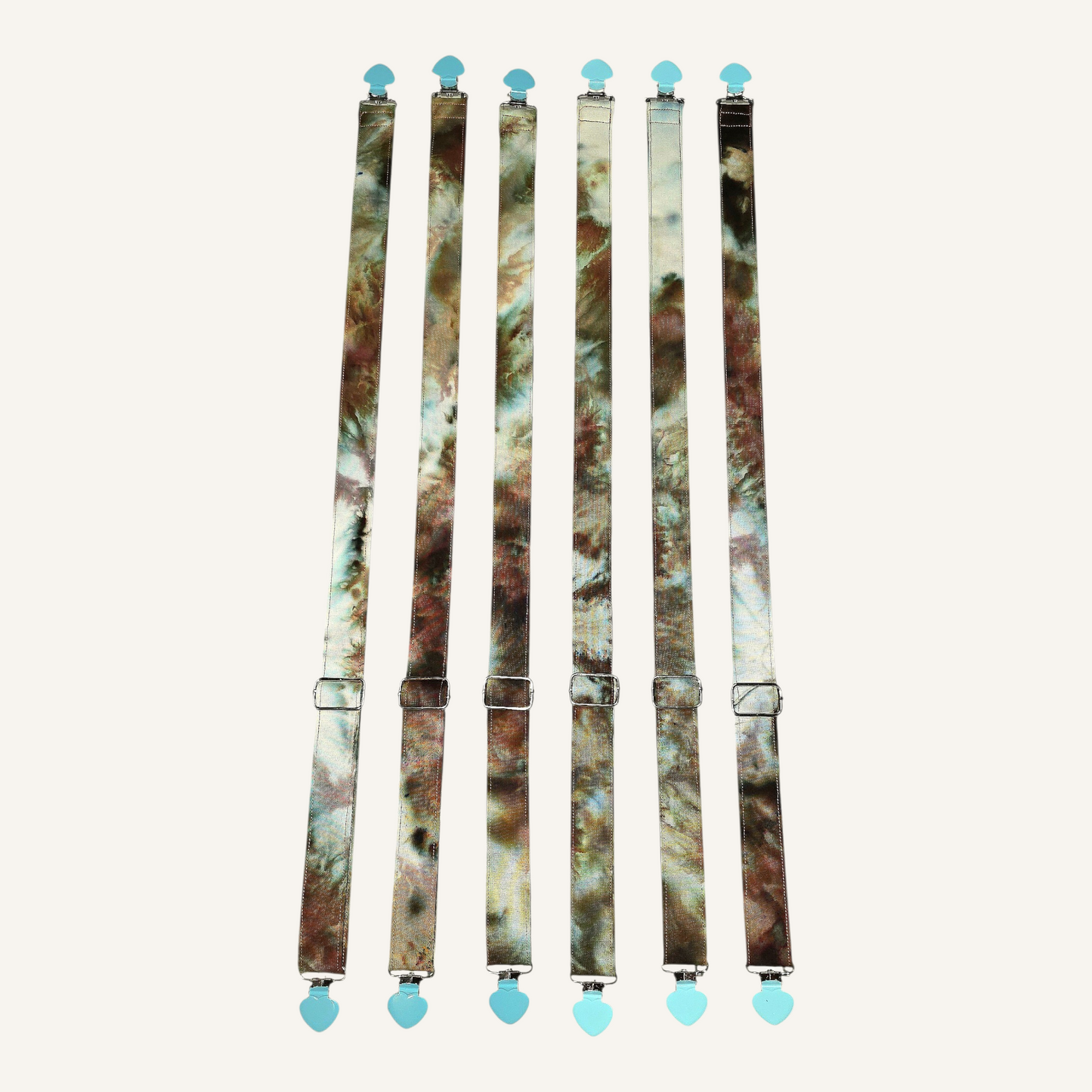 Wild Thing Strap with Baby Blue Heart Clasps – Hand Printed Limited Drop (Sold Individually)