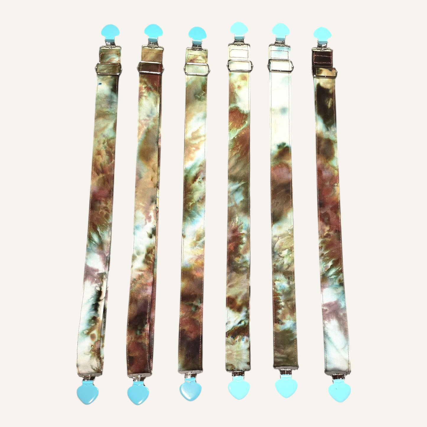 Wild Thing Strap with Baby Blue Heart Clasps – Hand Printed Limited Drop (Sold Individually)
