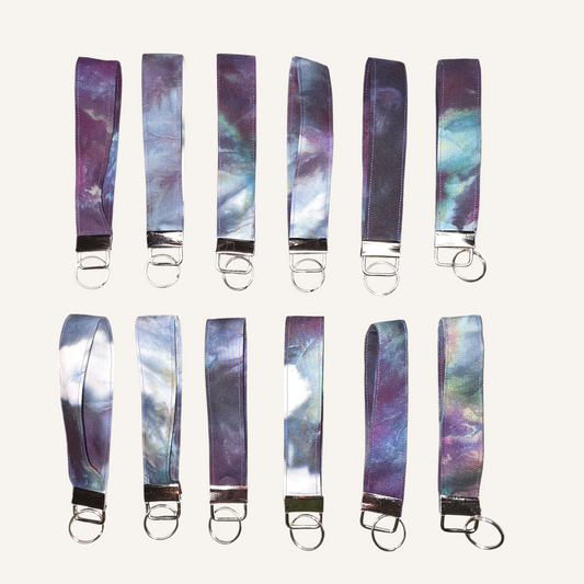 Galaxy Ice Dyed Car Keychain