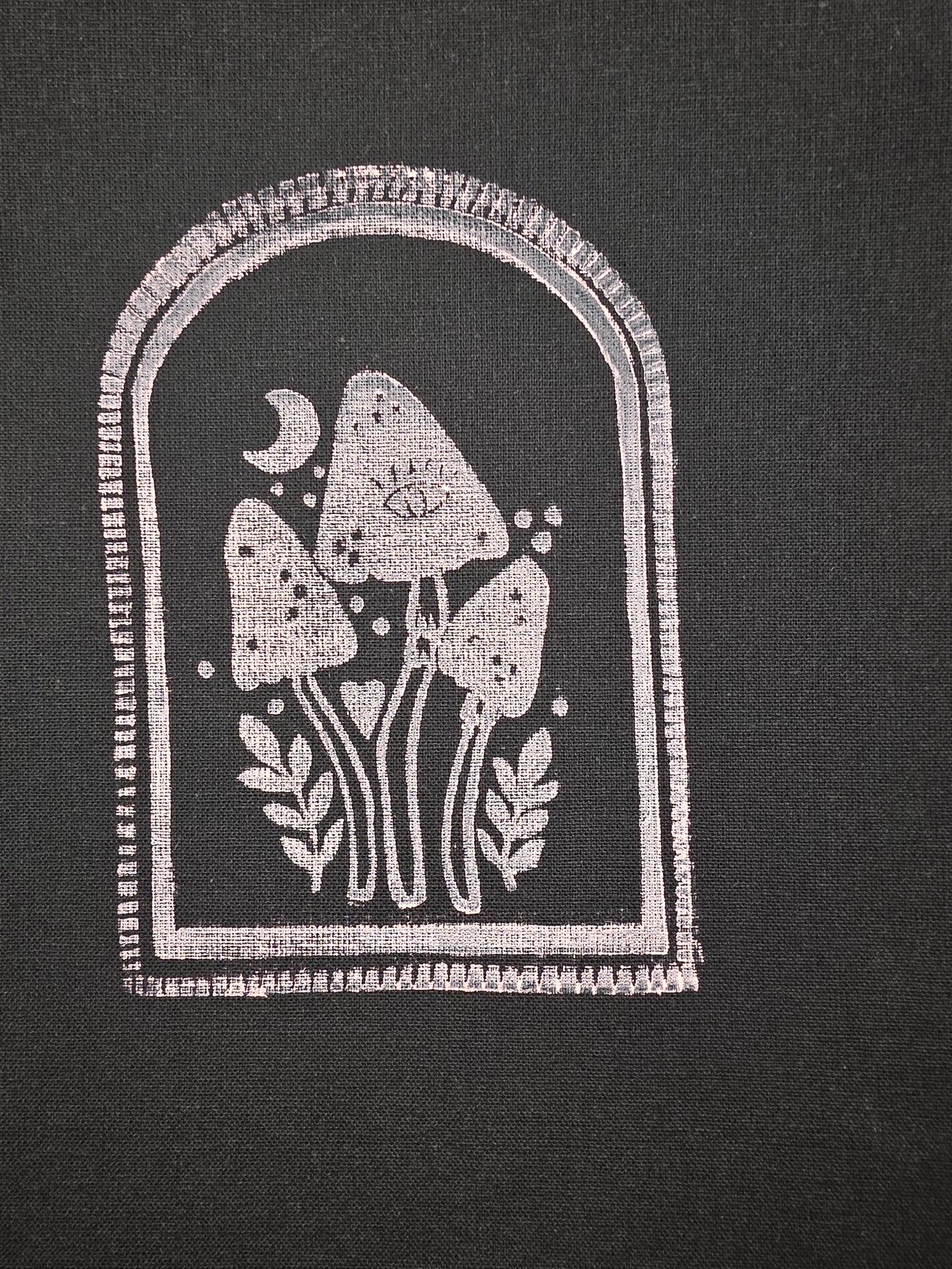Pink Witcheye Hand-Printed Linocut Small Tote Bag