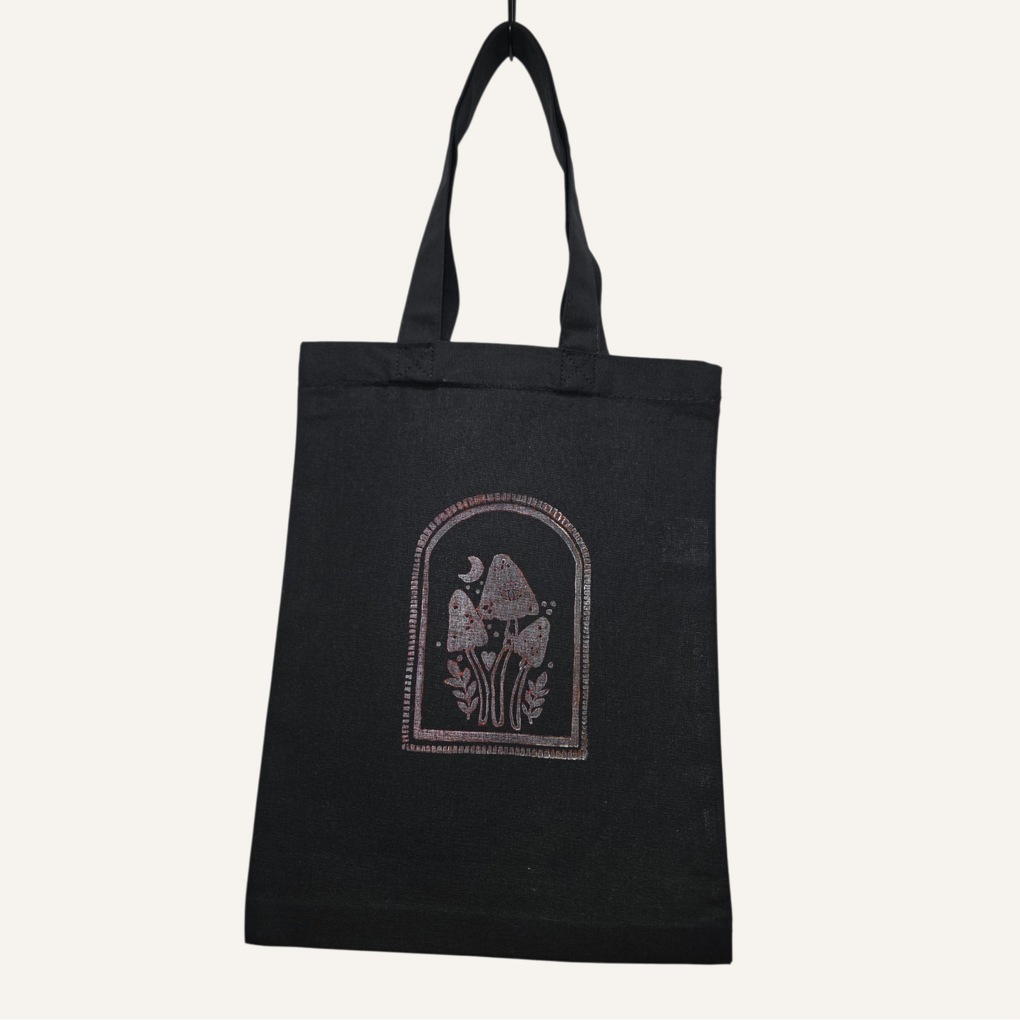 Pink Witcheye Hand-Printed Linocut Small Tote Bag